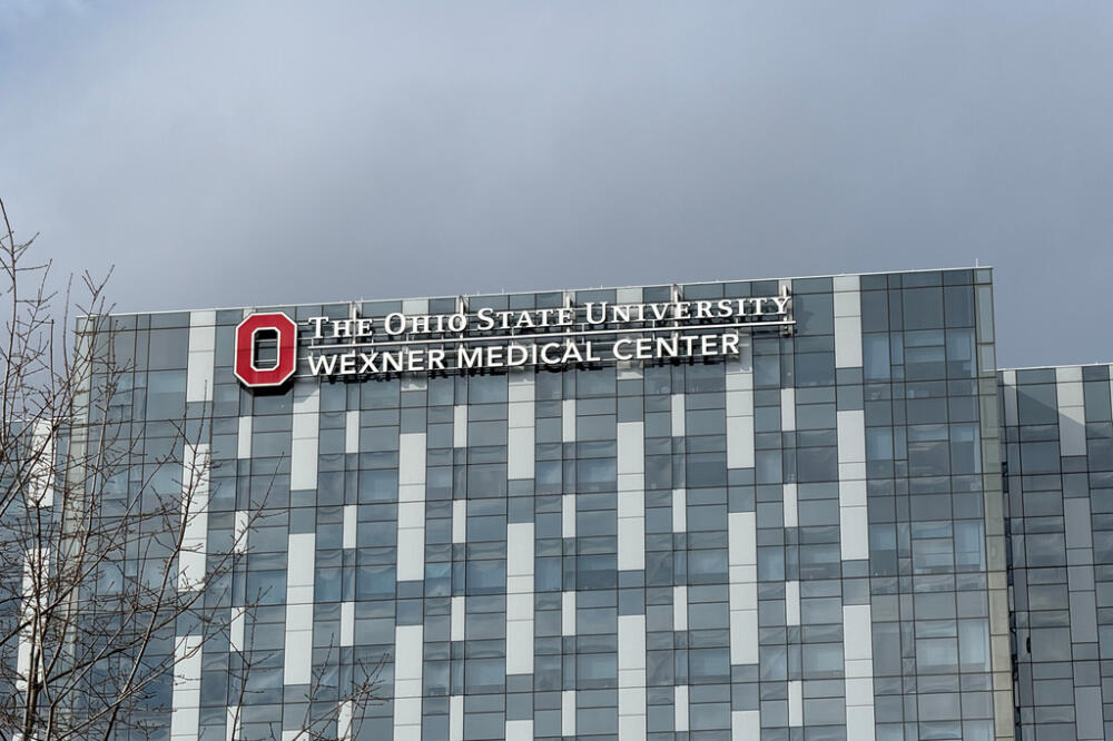 The Ohio State University Wexner Medical Center is seen Monday, March 30, 2026, in Columbus, Ohio. (Patrick Aftoora-Orsagos/AP)