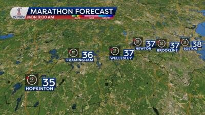 Boston Marathon forecast: A brisk day that's good for running, less good for cheering