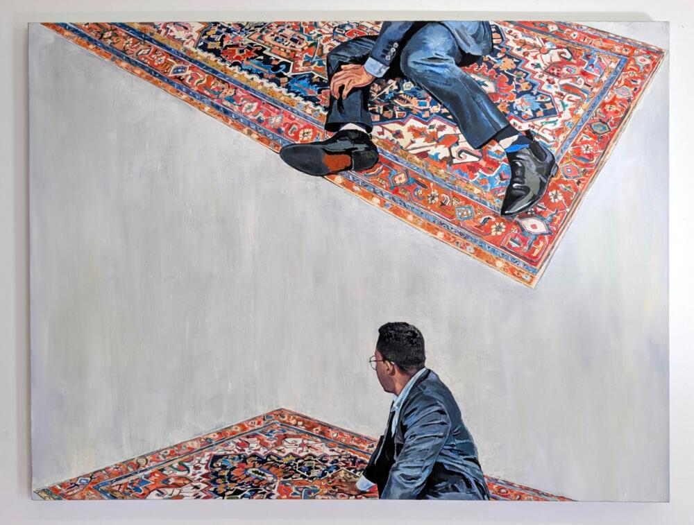 Frantz Lexy, "Putting two and two together," 2023, on view in the BCA's group exhibition "Attaché." (Courtesy the artist and Boston Center for the Arts)