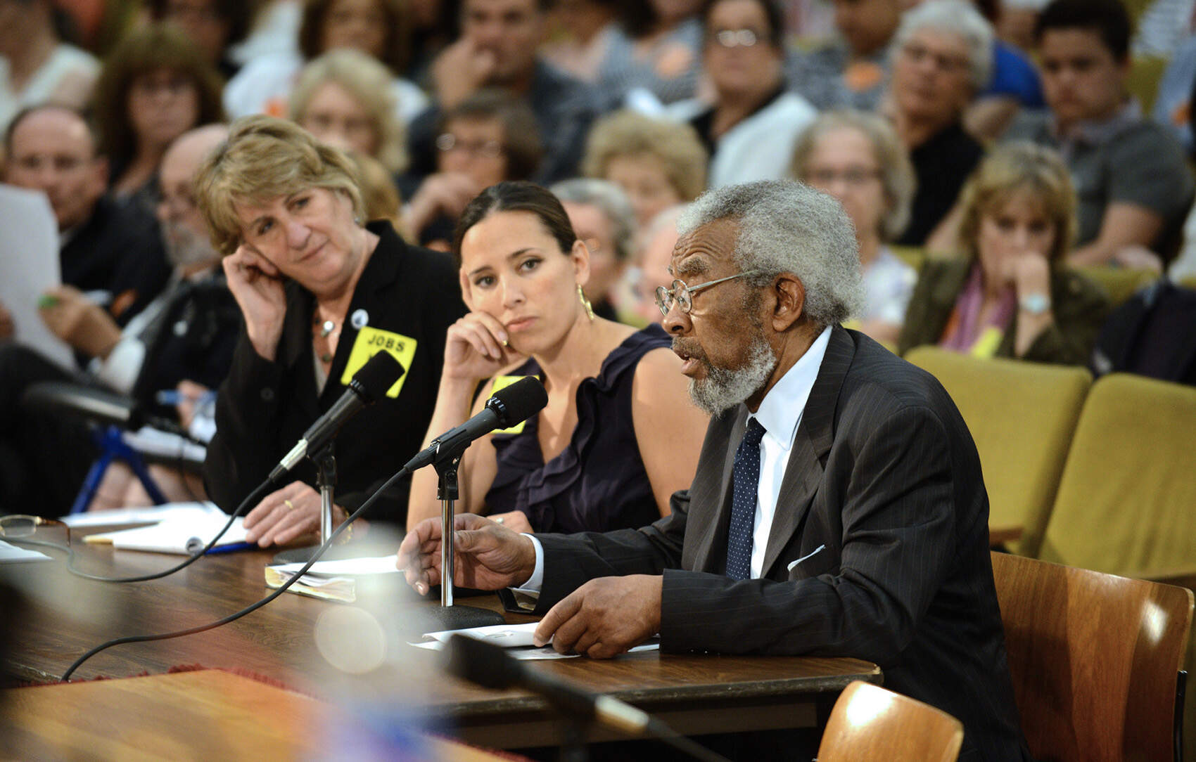 Then-State Rep. Benjamin Swan testifies at a Judiciary Committee hearing, June 9, 2015. (Ted Fitzgerald/MediaNews Group/Boston Herald via Getty Images)