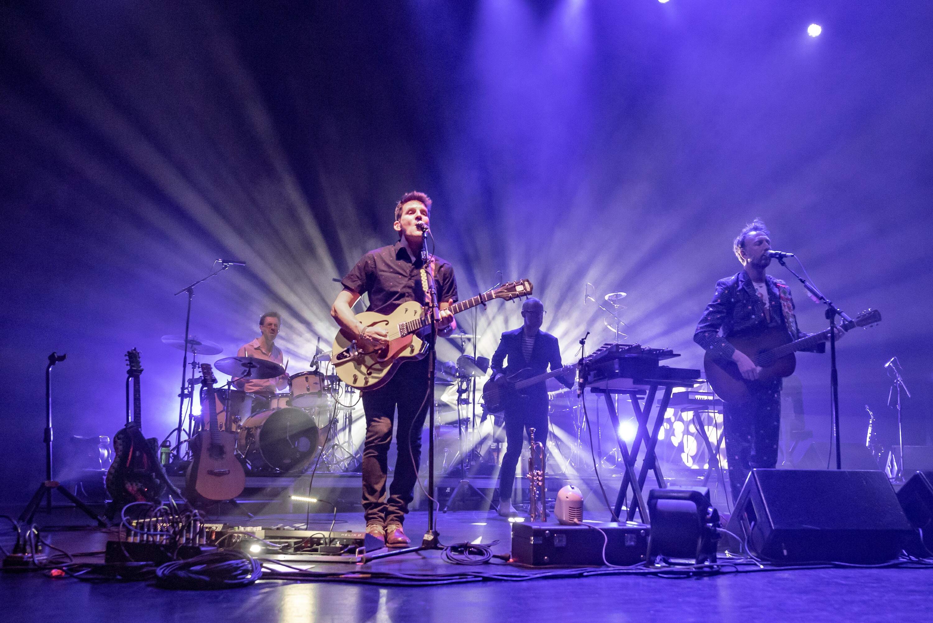 Guster playing at the Beacon Theater, NYC, March 16, 2019 (Justin P. Goodhart/Courtesy Adam Gardner)