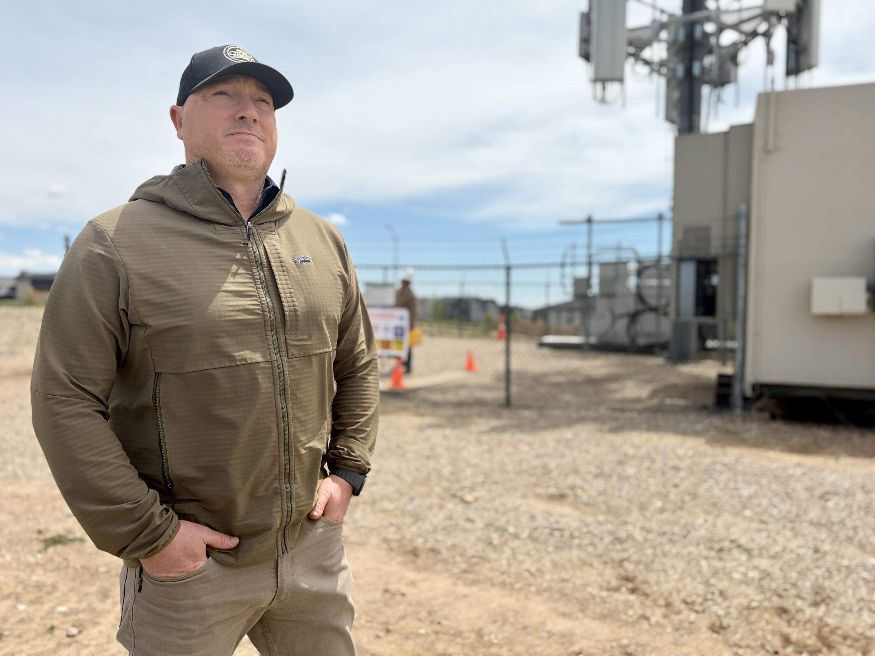 Mike Alexander, who runs the Douglas County Office of Emergency Management, said Pano AI cameras alerted his team last month to the Bear Creek Fire in Colorado. (Peter O’Dowd/Here & Now)