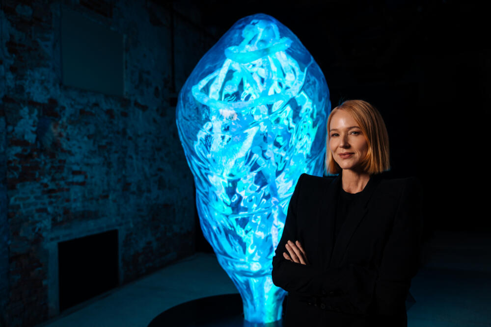 Jewel with "Heart of the Ocean" in "Matriclysm: An Archeology of Connections Lost." (Courtesy of Matthew Takes)