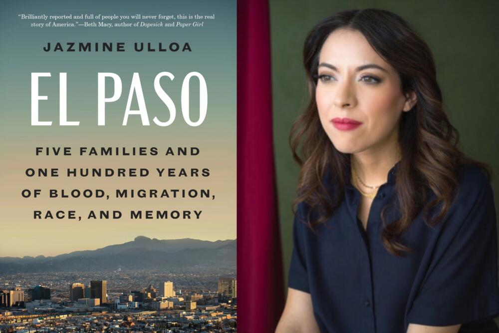 The cover of "El Paso" beside author Jasmile Ulloa. (Courtesy of Penguin Random House and Nina Subin)