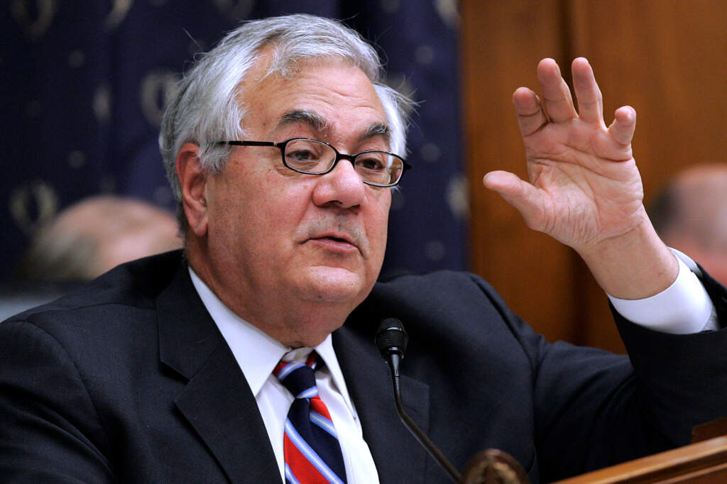 Then-Rep. Barney Frank speaks during a markup of legislation on Capitol Hill in Washington, Oct. 20, 2009. (Susan Walsh/AP, File)