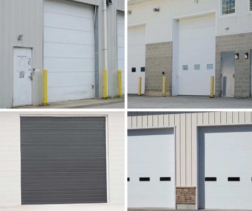 Warehouses in Derry (top left), Seabrook (top right, bottom left), and Hooksett (bottom right) are among the 13 facilities where authorities say workers are packaging and exporting Apple devices bought with stolen gift cards. (Todd Bookman/NHPR)