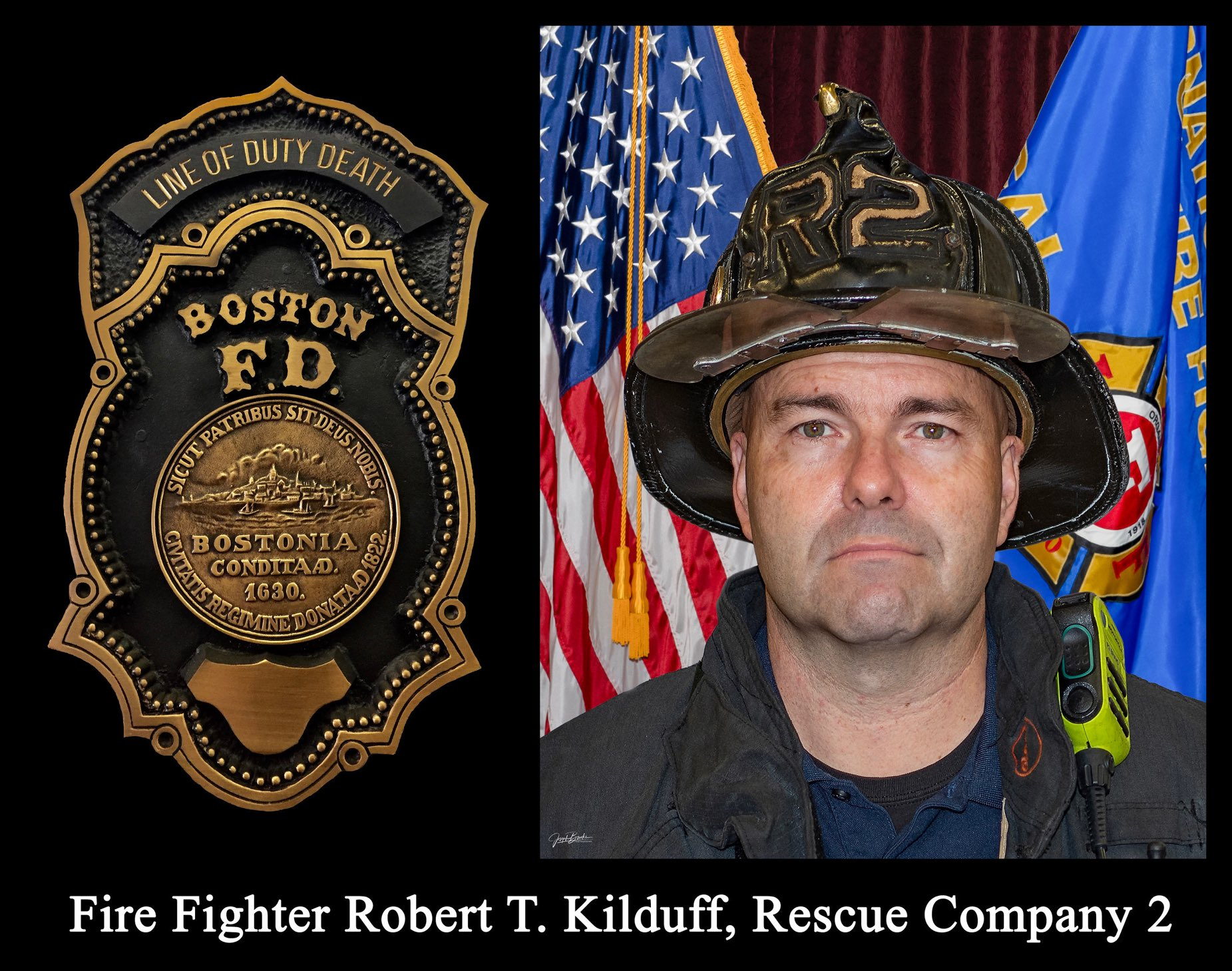 Firefighter Robert Kilduff, a 24-year veteran of the Boston Fire Department, died while battling a three-alarm fire in Dorchester Saturday. (Courtesy Boston Fire Department)