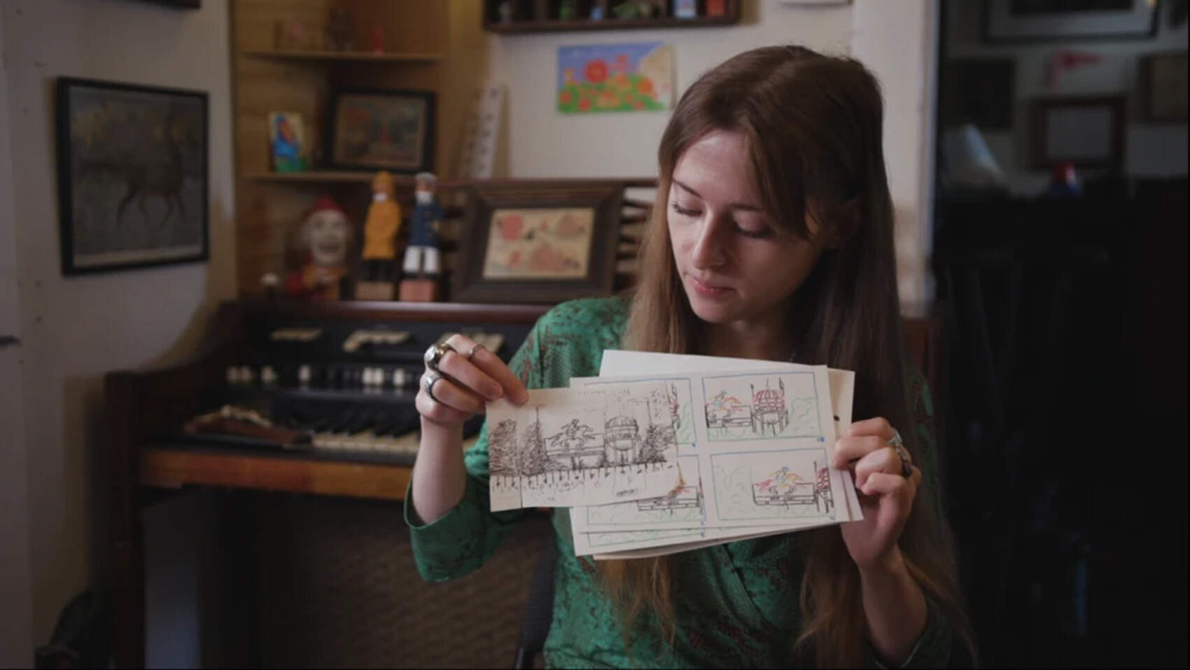 Eve Hartig drew an animation capturing her memories of the sign as a child. (Michael Jones/Ocean State Media)