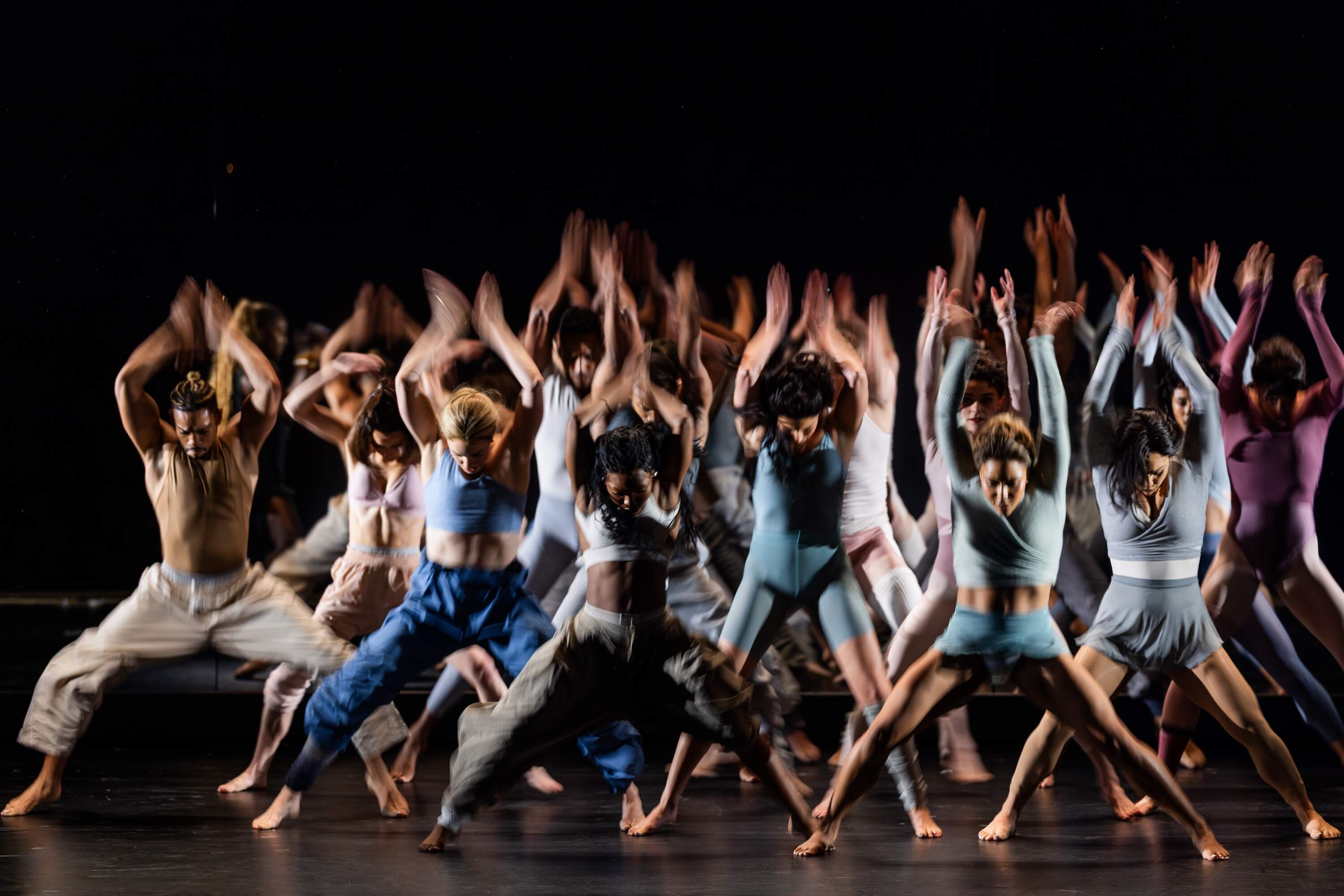 Members of the ensemble dance in performance for A.R.T.’s world-premiere production of "Black Swan." (Courtesy A.R.T./Hawver and Hall)