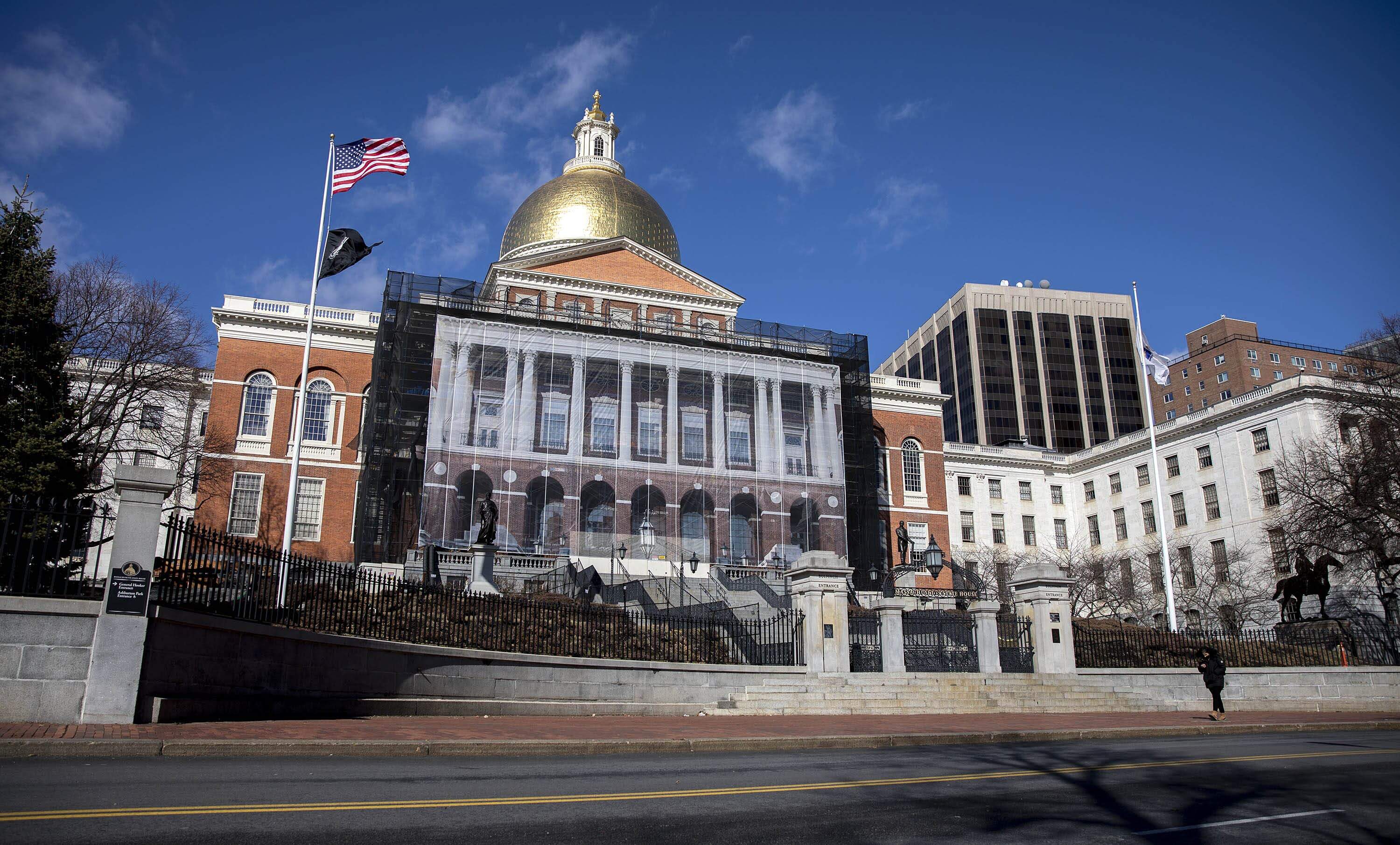The Massachusetts State House on Beacon Hill, Boston. (Robin Lubbock/WBUR)