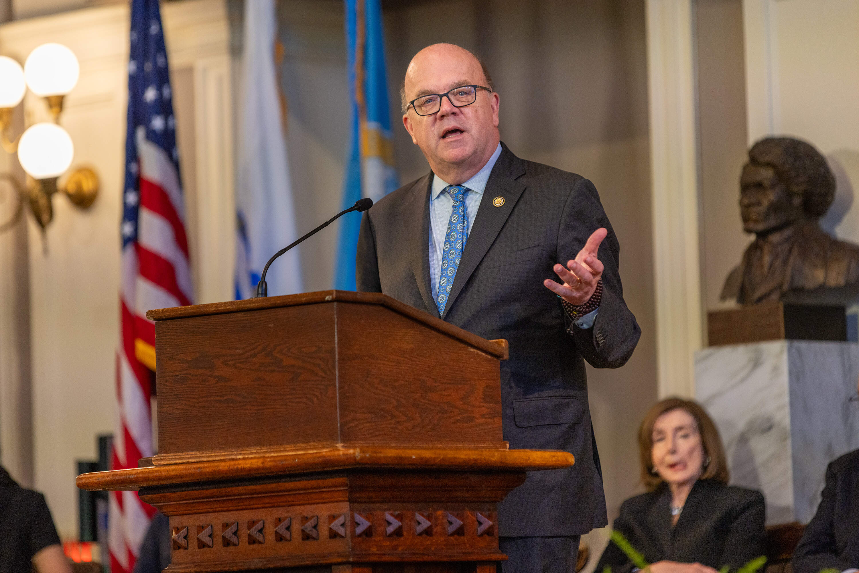 U.S. Rep. Jim McGovern recalls some of his most memorable moments with Barney Frank. (Jesse Costya/WBUR)