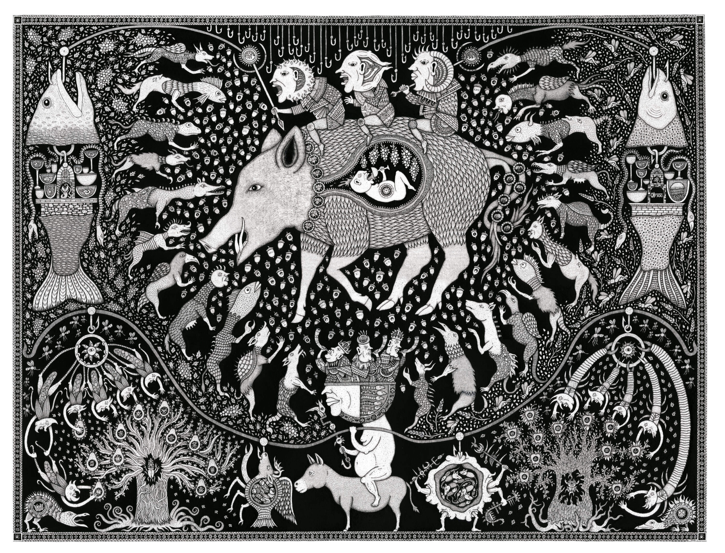 James Dye, "The Beast at Bay in the Garden of Appetites," 2025. (Courtesy the artist)
