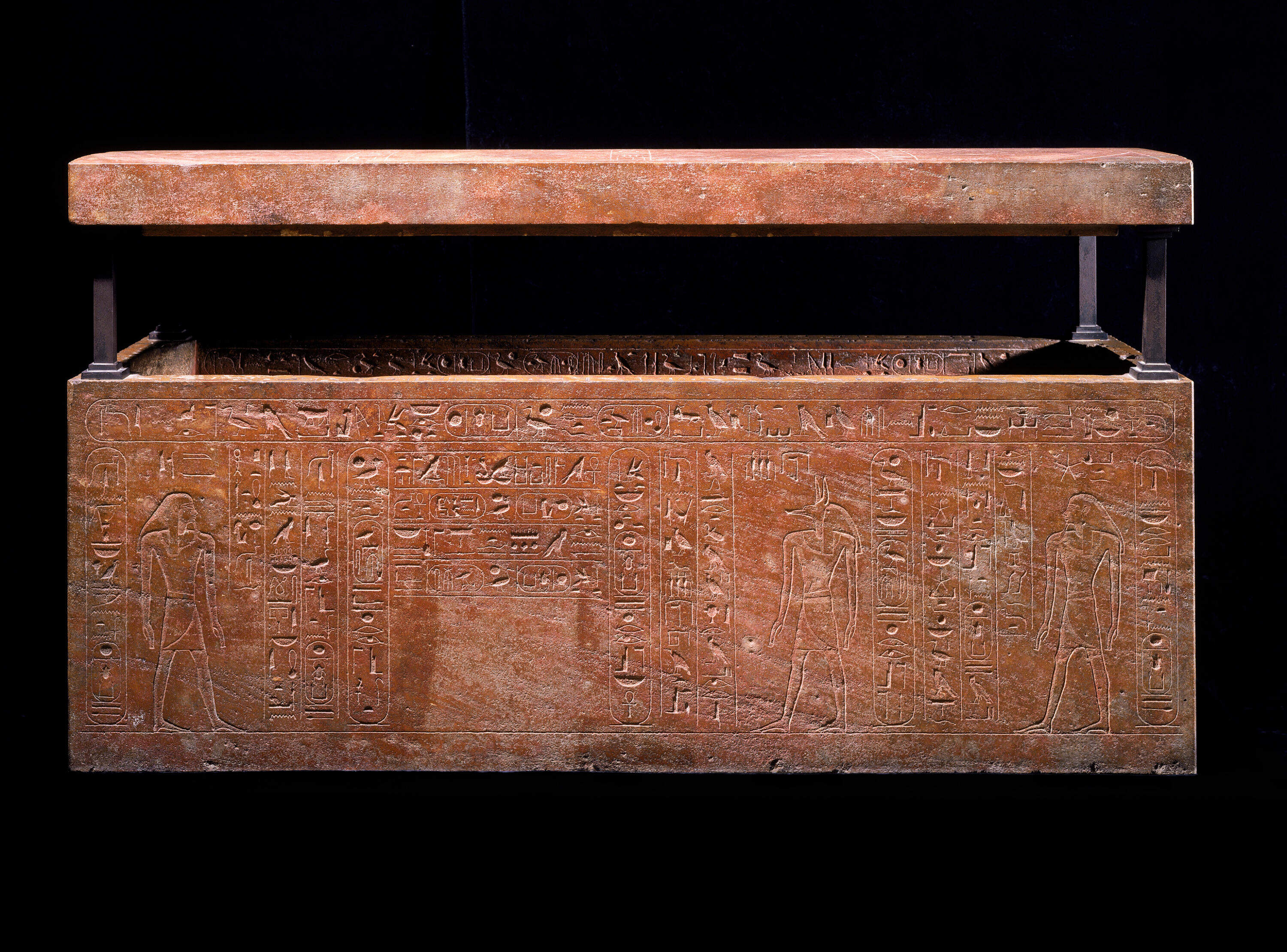 Sarcophagus of Queen Hatshepsut, recut for her father, Thutmose I (box), 1473-1458 B.C. (Courtesy Museum of Fine Arts, Boston)