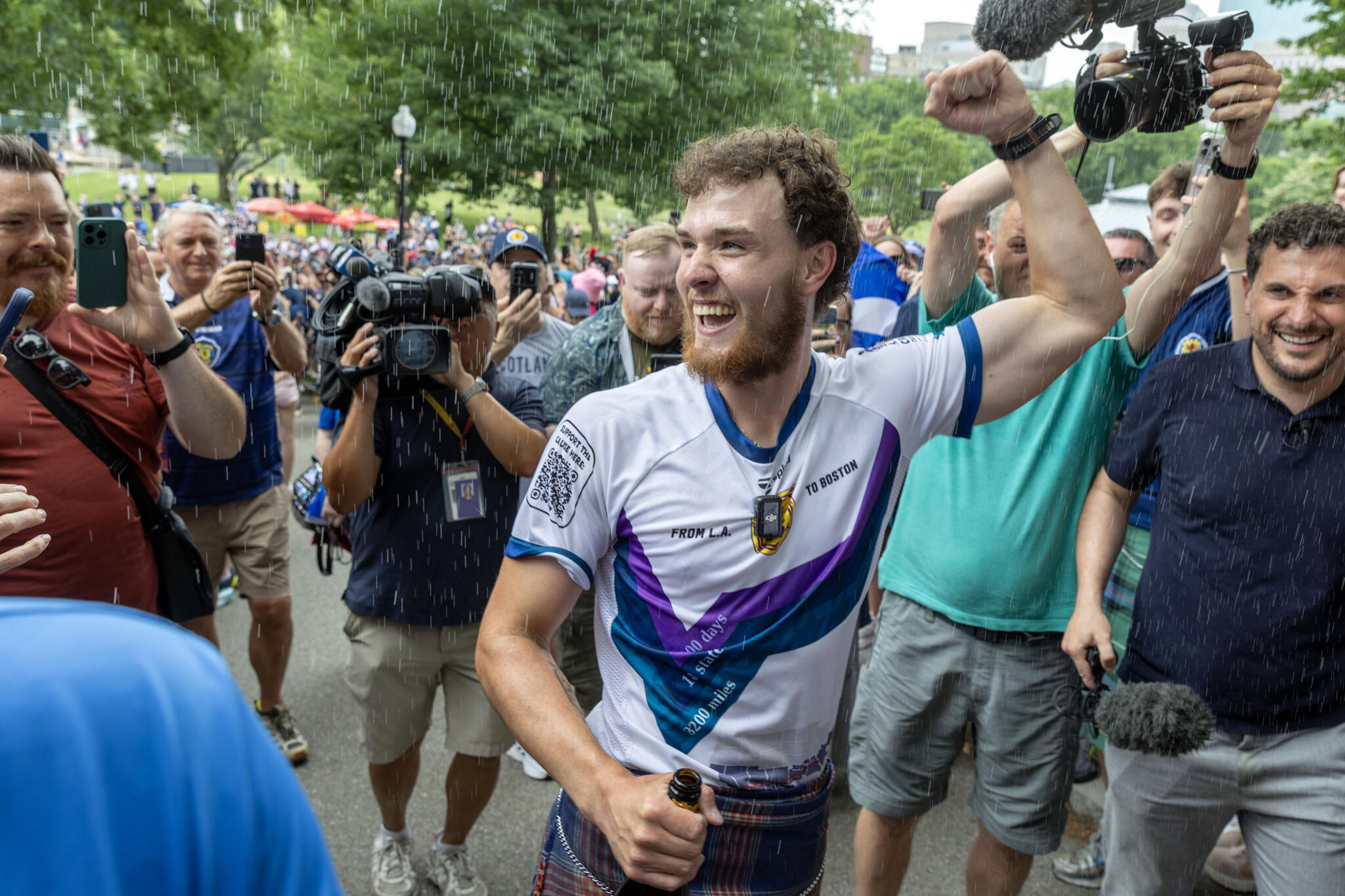 This Scottish soccer fan walked more than 3,500 miles to Boston for men's mental health charity