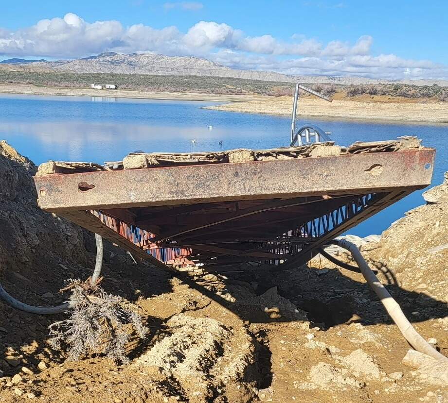 A closeup of the dried-up marina. (Courtesy of Tony Valdez)