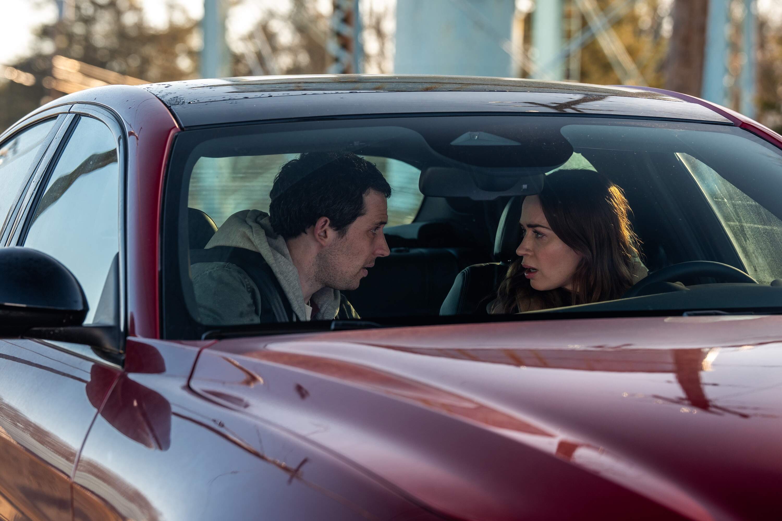 Josh O'Connor and Emily Blunt. (Courtesy Universal Studios)