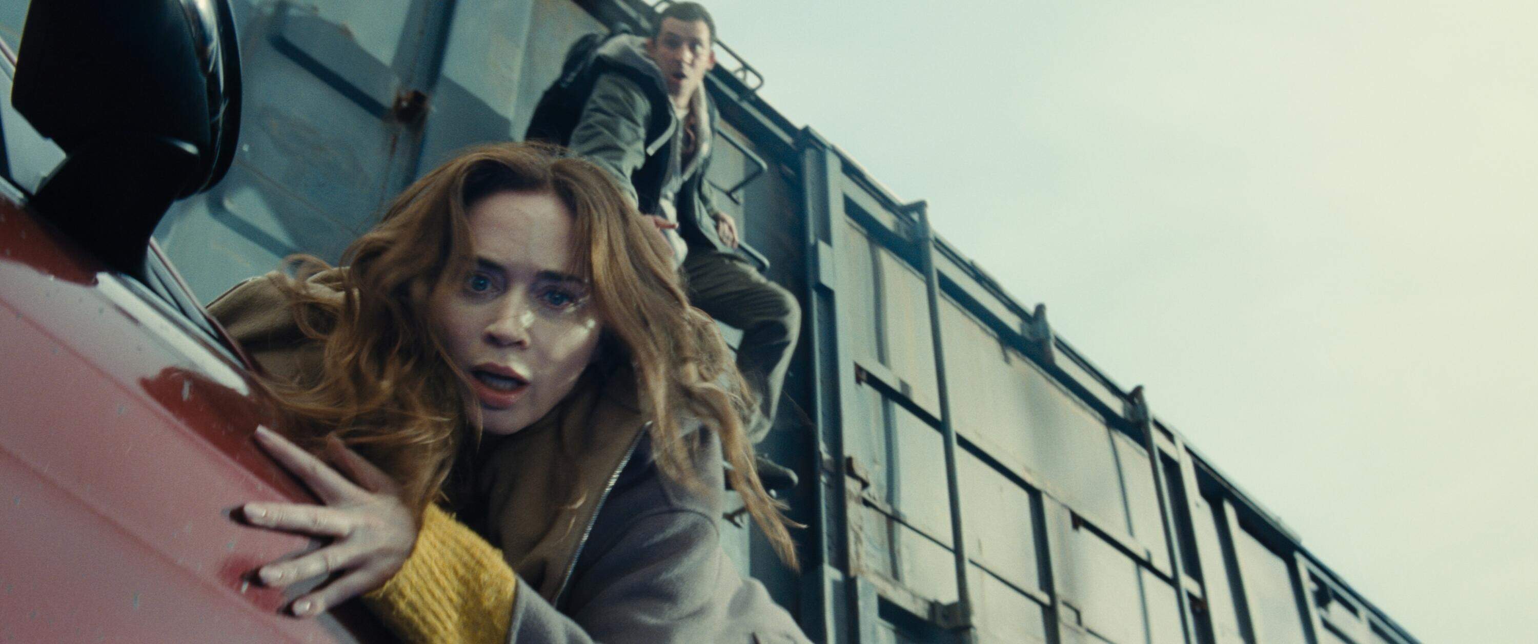 Emily Blunt in "Disclosure Day," directed by Steven Spielberg. (Courtesy Universal Studios)