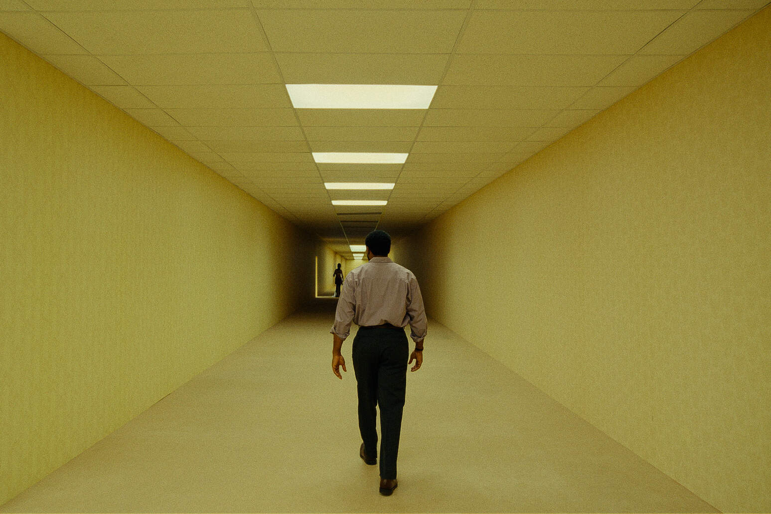 A still from the movie "Backrooms." (Courtesy of A24)