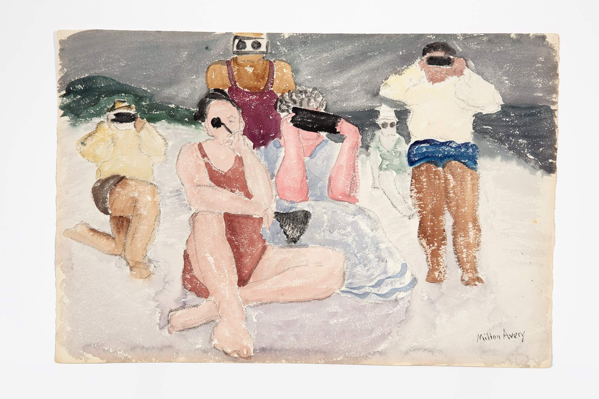 Milton Avery, "Eclipse Watchers," c. 1932. (© 2026 The Milton Avery Trust / Artists Rights Society (ARS), NY)