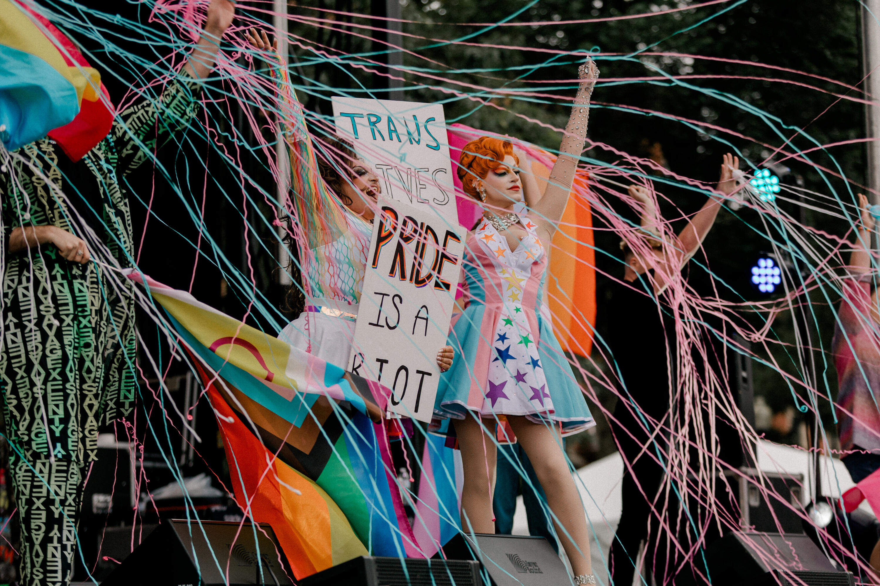 Performers onstage at the 2025 Boston Pride for the People. (Courtesy Sage Orville)