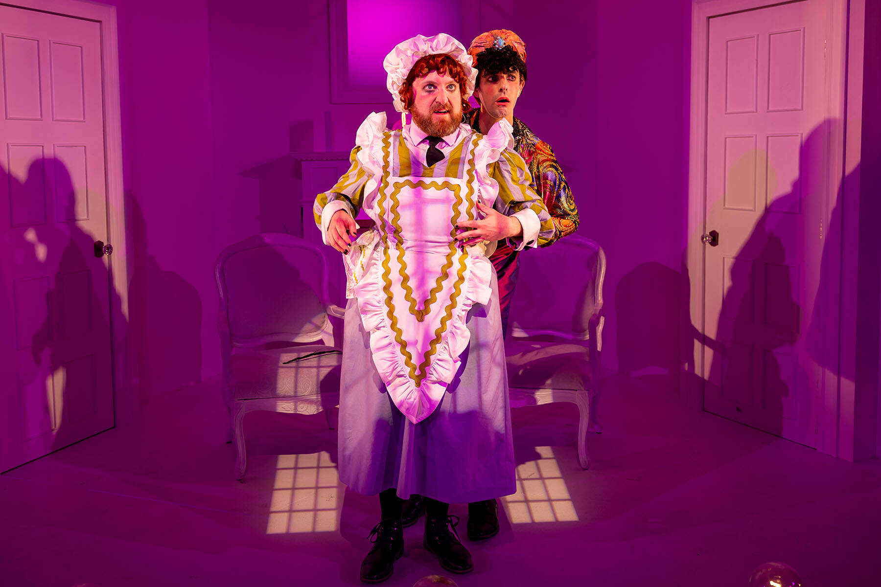 Gabriel Graetz and Paul Melendy star in "The Mystery of Irma Vep" at Central Square Theater. (Courtesy Central Square Theater)