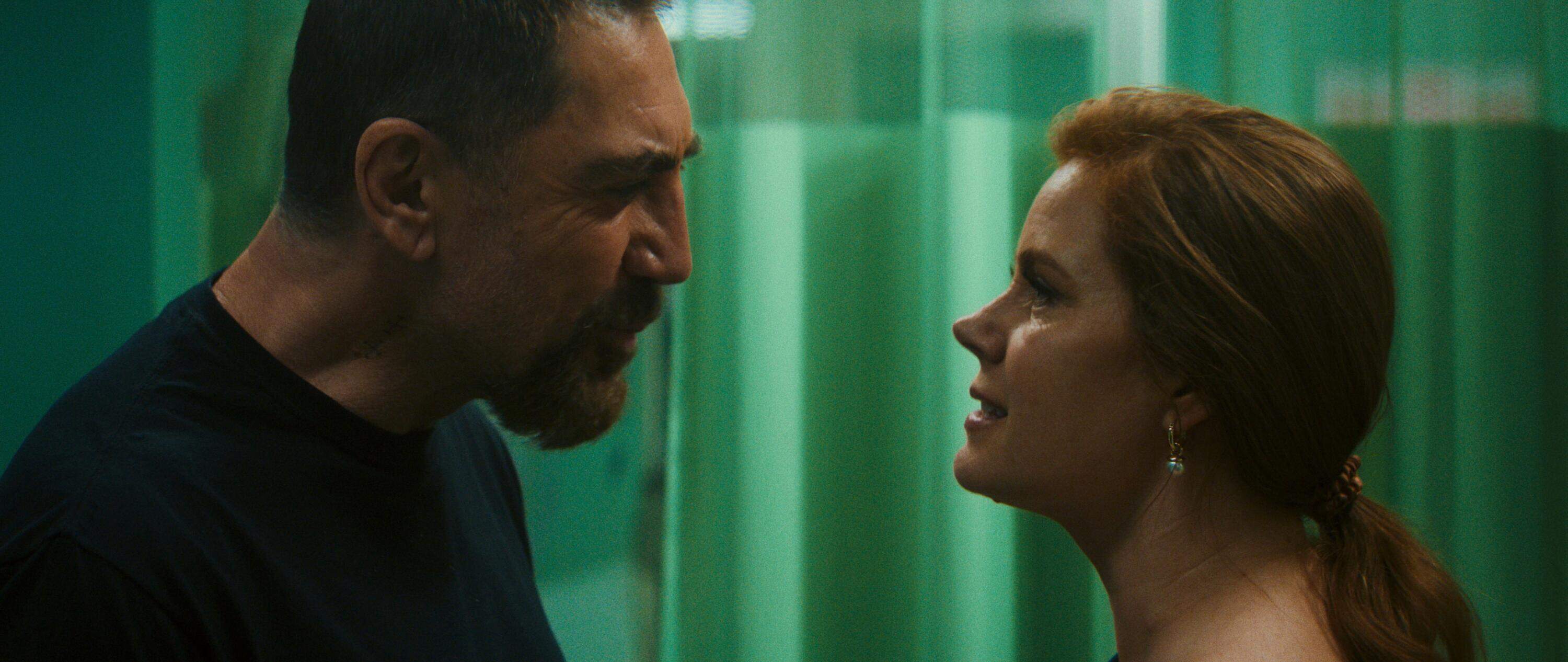 Javier Bardem (left) and Amy Adams (right) in "Cape Fear." (Courtesy Apple TV)