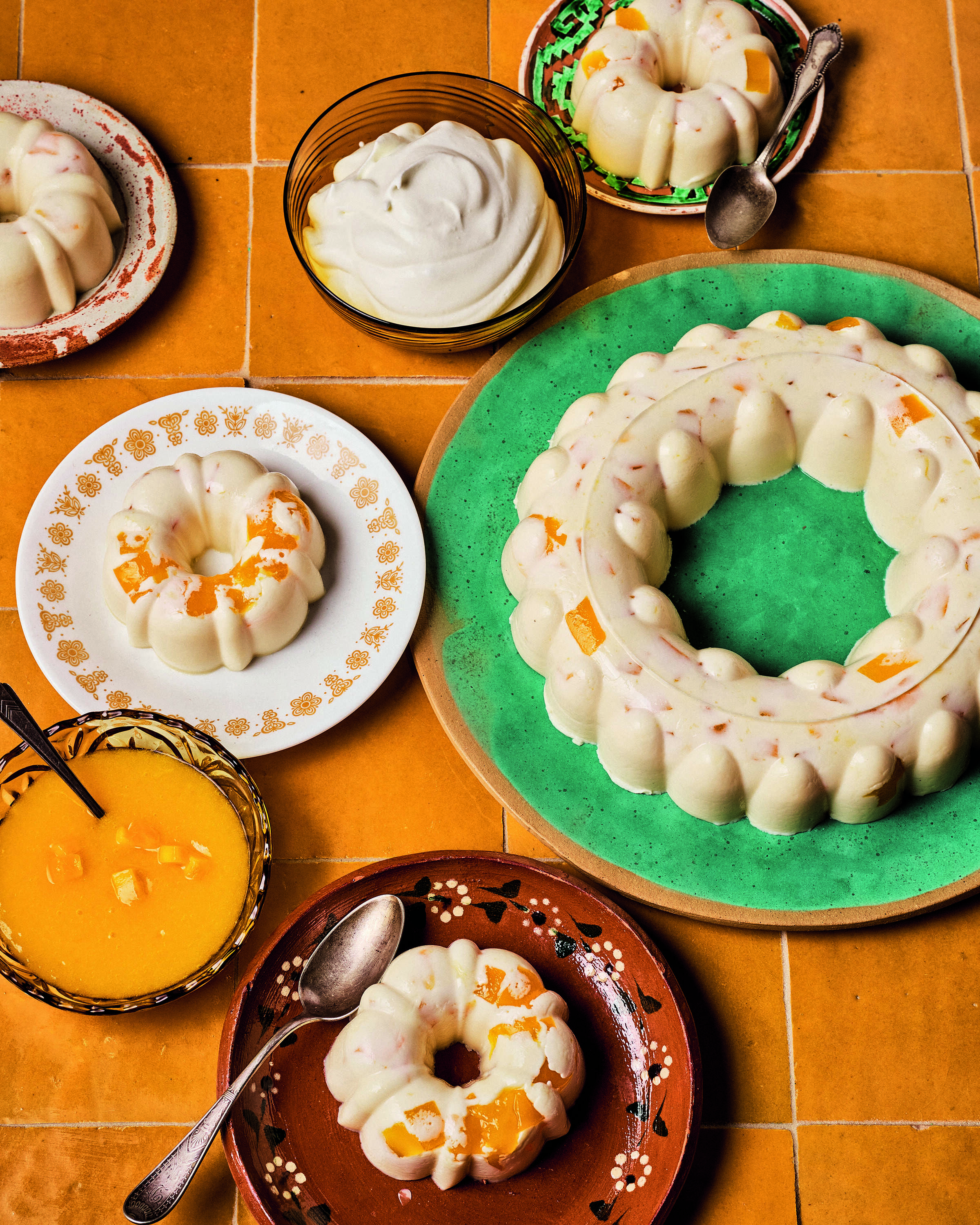 Tres leches gelatina con mango from "Cooking the Borderland." (Courtesy of Penguin Random House)