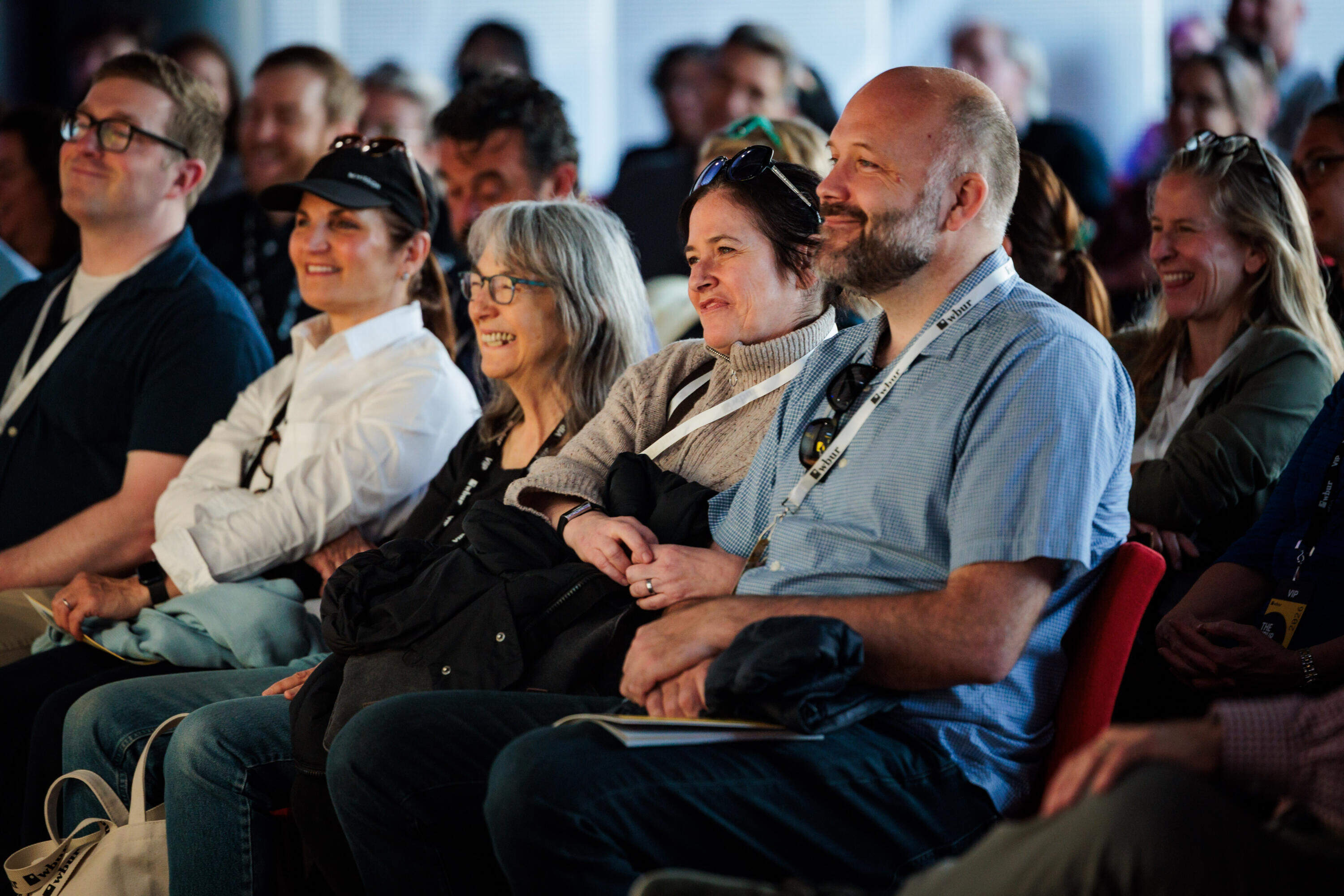 Audience members enjoy a session at The WBUR Festival on May 29. (Nick Grace/Bolt Creative Group for WBUR)
