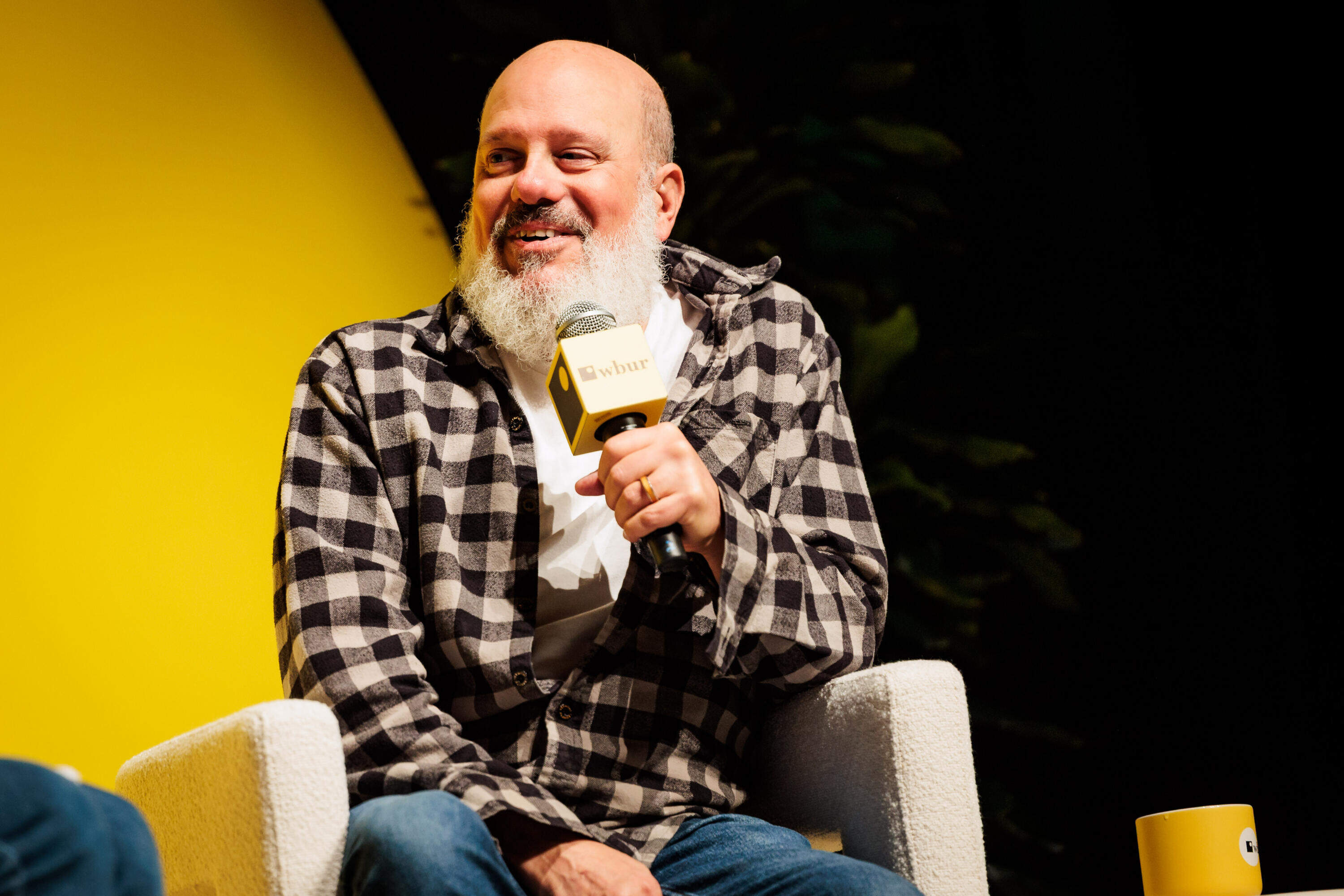 Comedian and actor David Cross speaks at The WBUR Festival on May 29. (Nick Grace/Bolt Creative Group for WBUR)