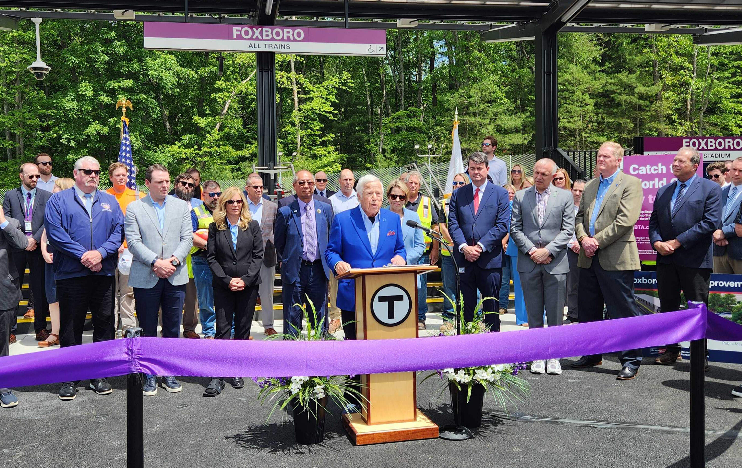 Kraft Group paid more than $5 million toward new MBTA station in Foxborough