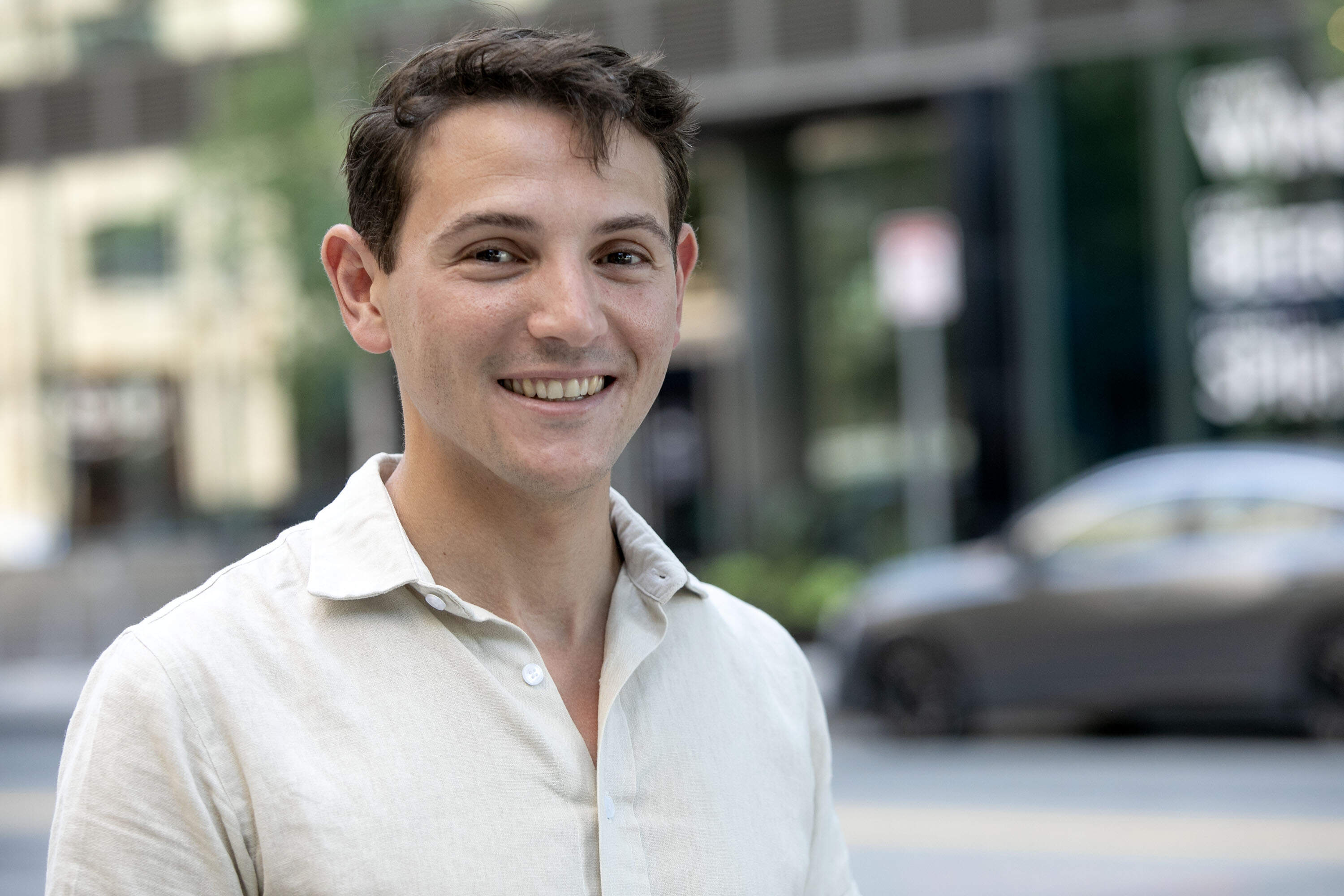 Daniel Lander is running for election to the Massachusetts Senate. (Robin Lubbock/WBUR)