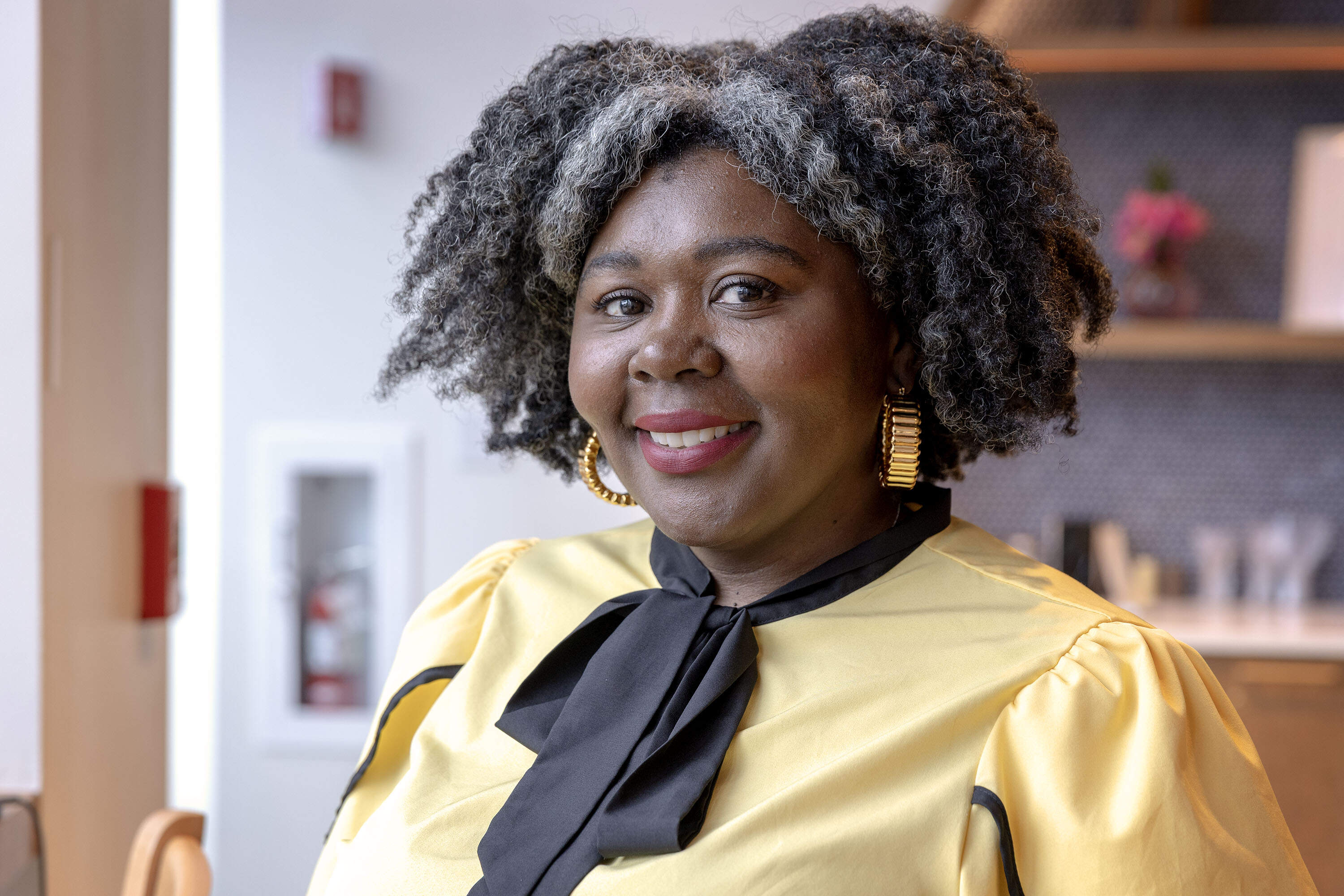 Latoya Gayle is running for election to the Massachusetts Senate. (Robin Lubbock/WBUR)