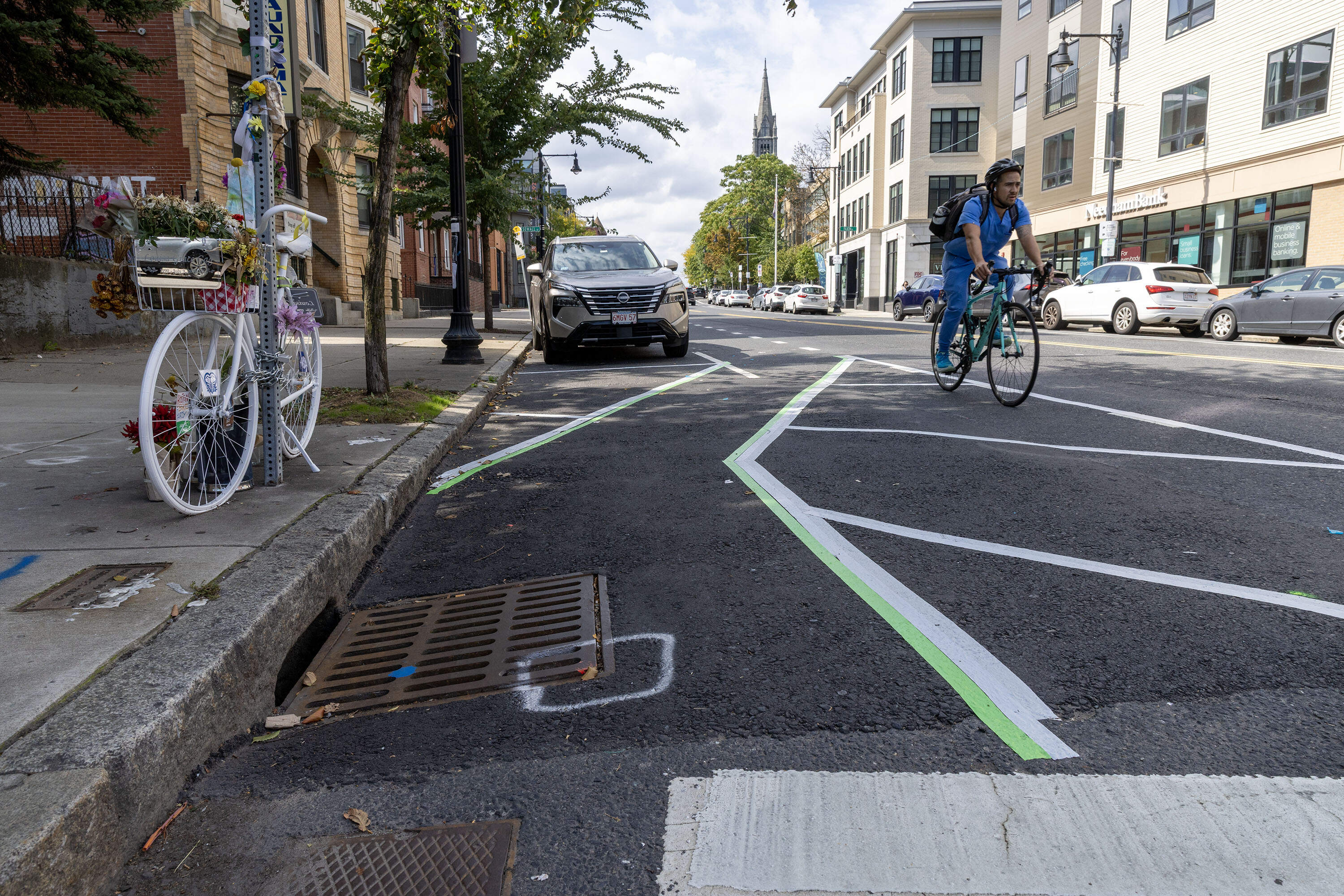 A separated bike lane and new paint: Boston to make changes to Mission Hill junction where Louisa Gag died