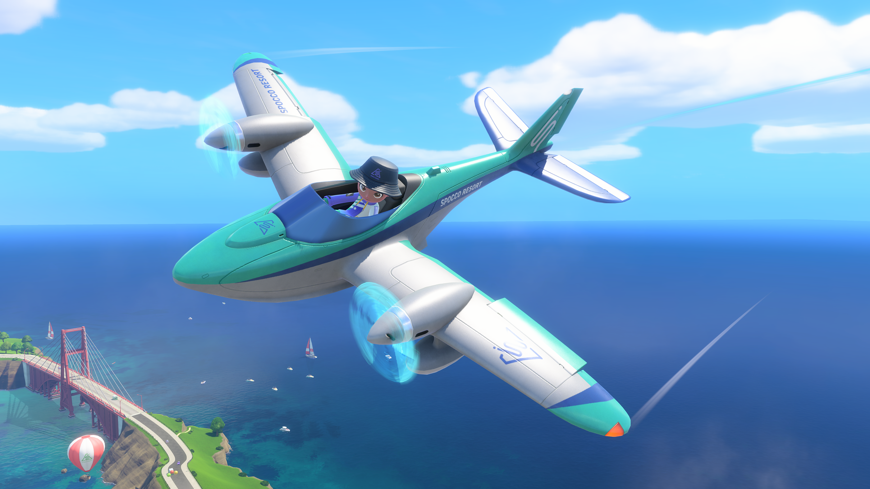Fly around in the game's prop plane mode. (Courtesy of Nintendo)